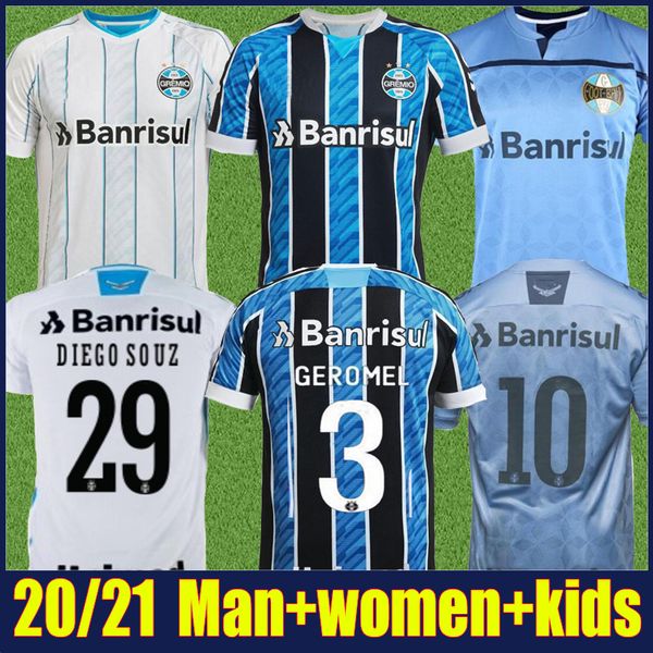

2020 2021 gremio soccer jersey man women kids kit kannemann geromel football jersey everton pepe football shirt camisa gremio feminino 20/21, Black;yellow