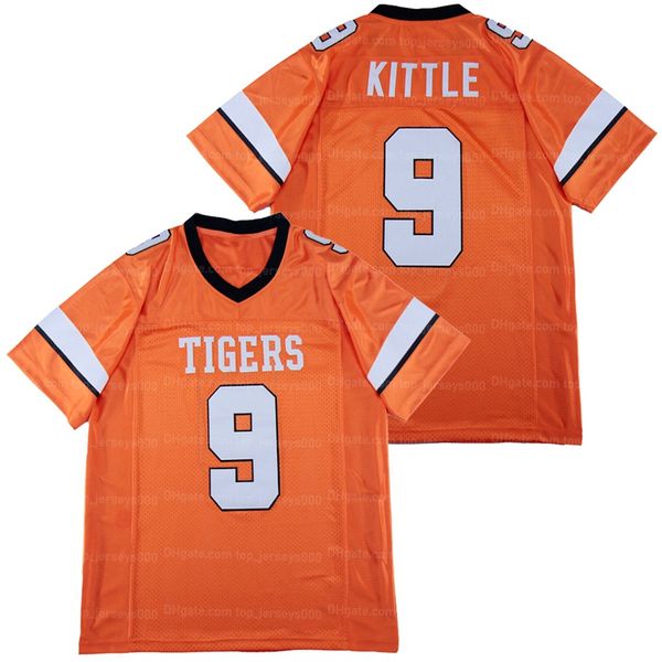 

custom george kittle 9# men norman tigers football jersey stitched orange size s-4xl quality, Black;red