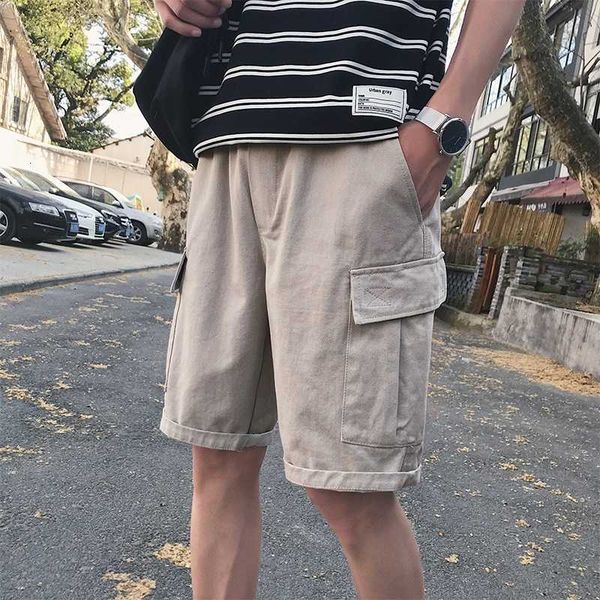 

summer new tooling versatile capris student casual shorts men's korean loose sports pants fashion, White;black