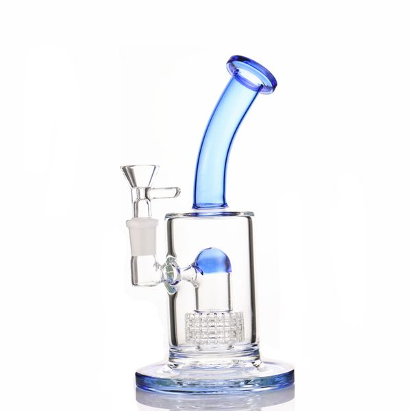 Yeni DAB Rigs Su Cam Bong Nargile 8.6 inç Yağ Odası Perc 14mm Kadın Eklem 5mm Kalın Borular