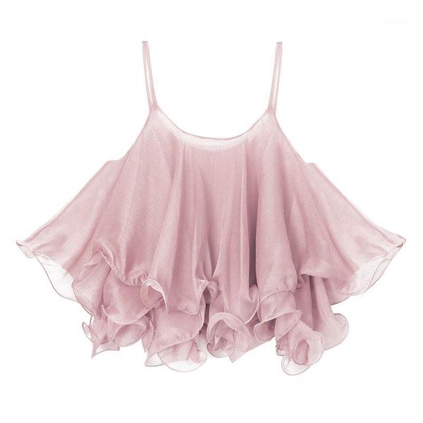 

perhaps u white black brown pink chiffon sleeveless solid tank camis women female b03081