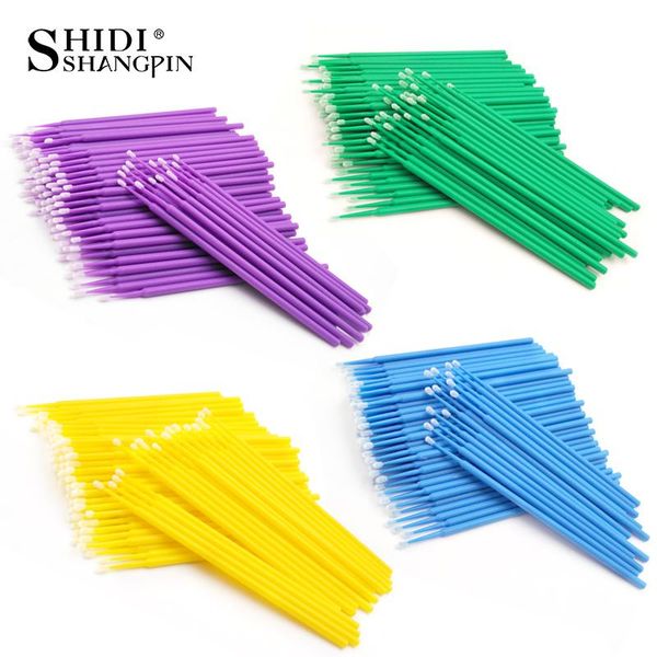 

100pcs disposable make up eyelashes mini individual lashes applicators mascara brush lash extensions cotton swab makeup tool qylljo