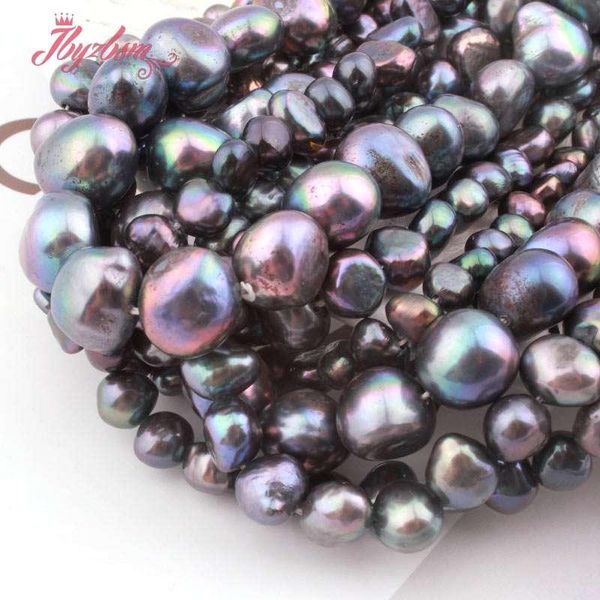 

3-4,5-7,8-9mm freshwater pearl black orm natural stone beads for jewelry making diy necklace bracelet 14.5" wmtpll