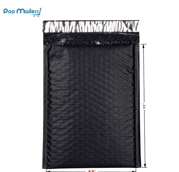 

wholesale- 50pcs 8.5x11inch 235*280mm poly bubble mailing mailer shipping padded envelope bags black color shock jllriu dh_niceshop