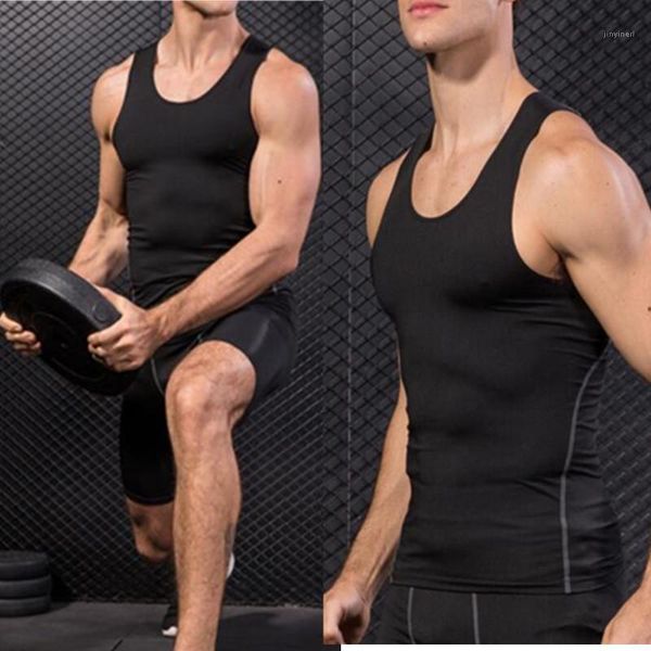 

fitness sleeveless vest men solid color undershirt spaghetti strap tank male breathable bodybuilding slim muscle activewear1, Black;blue
