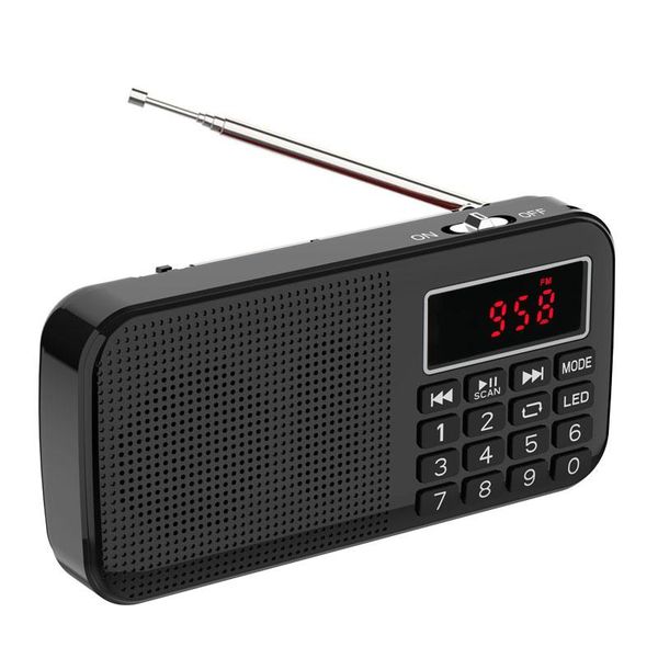 

radio mp3 music player speaker portable mini fm auto scan with two 18650 battery and tf card slot
