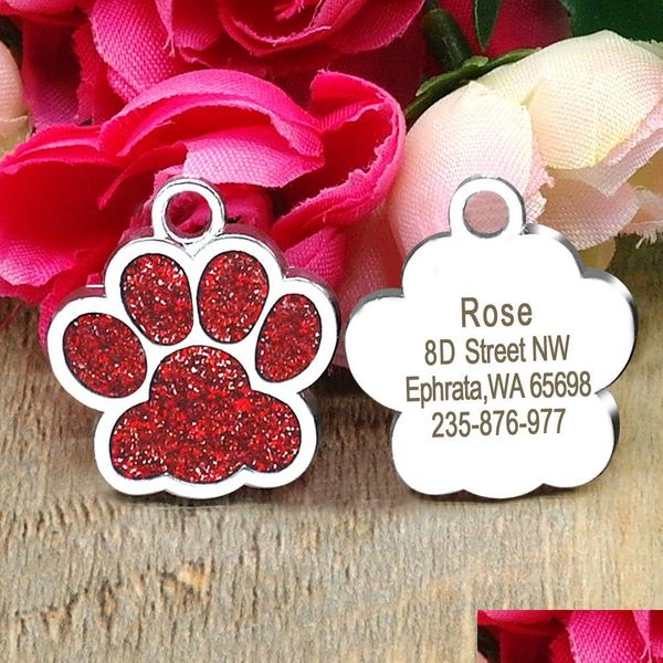 

drop shipping shape dog id tag engraved dog id name tags pet collar pendant engrave name a bbyept lg2010