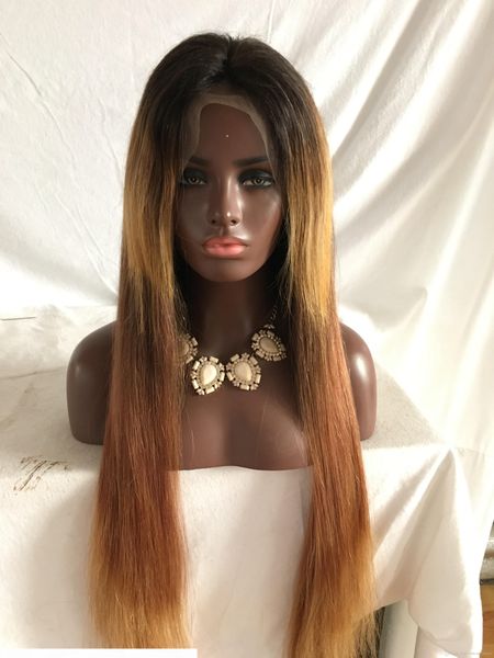

amazingt1b 8 27 with t1b 27 layer silk straight 8-24inch human hair lace front wigs & glueless full lace wigs for black women with baby hair, Black;brown