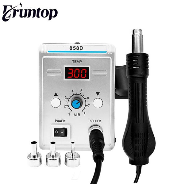 

erun858d soldering station led digital solder iron desoldering station bga rework solder air gun