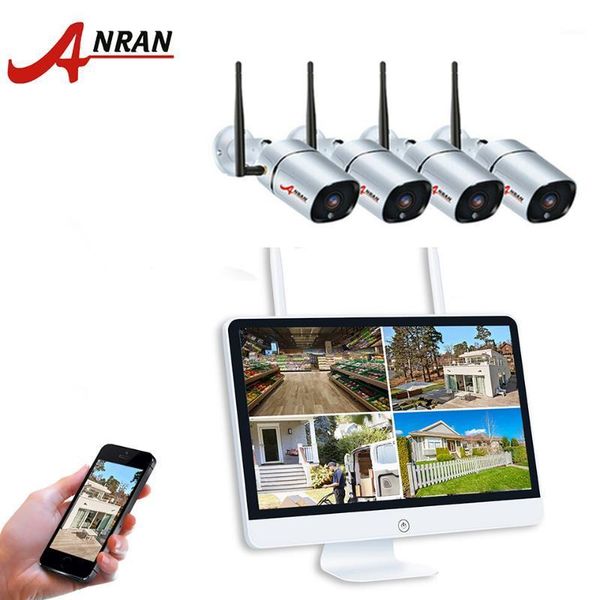 

systems anran cctv h.265 2.0mp 8ch nvr 15 inch lcd 2/4pcs 1080p 36 ir outdoor night video ip wireless camera security system hard disk1