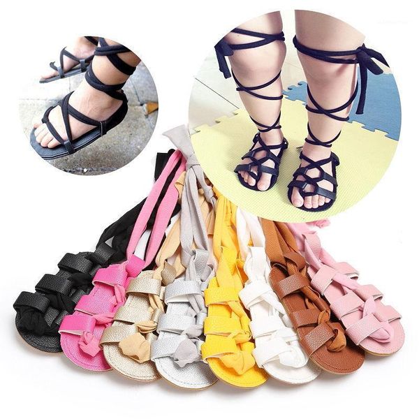 

newborn infant baby girl pu leather high bandage sandals summer shoes1