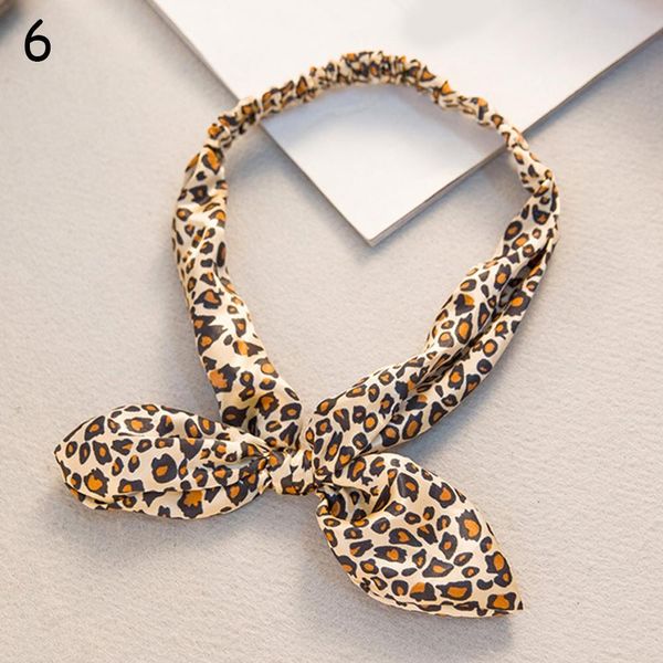 

korean knotted hair band fashion floral print rabbit ears hair ribbon vintage headband girls elastic ponytail hair accessories q sqckmh
