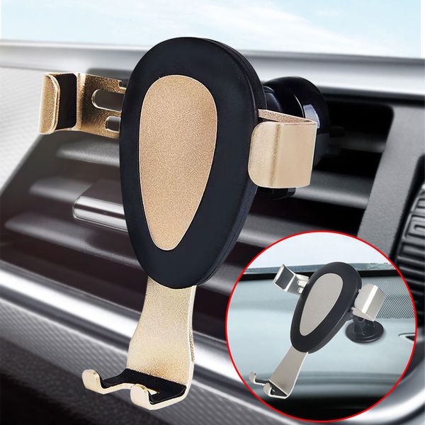 

gravity car holder for phone in car air vent clip mount no magnetic mobile phone holder support for smartphones