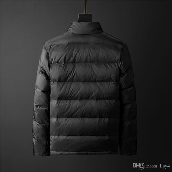 

tc new winter down jacket men's zipper and hat casual medium-and-long coat men 22, Black