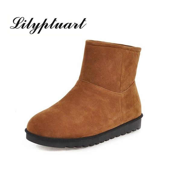 

boots 2021 autumn and winter wild warm snow thick plush leopard comfort short large size flat cotton women, Black