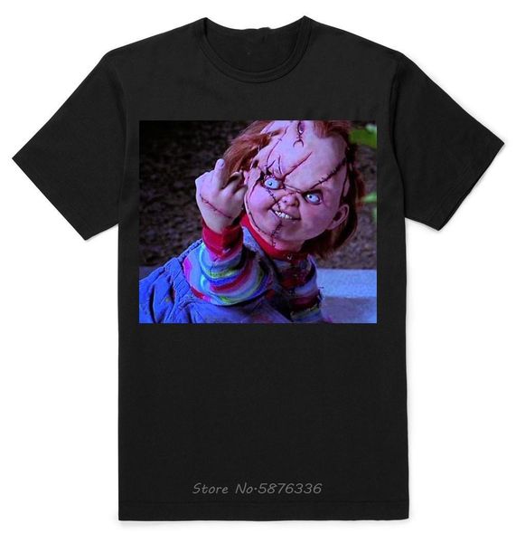 

child's play chucky tee shirt chucky t shirt cartoon t shirt men new fashion tshirt summer ajax funny, White;black