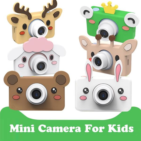 

hd mini kid camera cartoon digital video camcorder for children rechargeable timed shooting camera toy kids birthday gifts