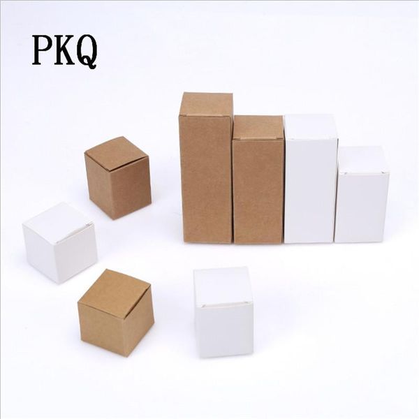 

50pcs retro kraft paper gift box for jewelry diy wedding favor candy box small soap package packing paper white carton1