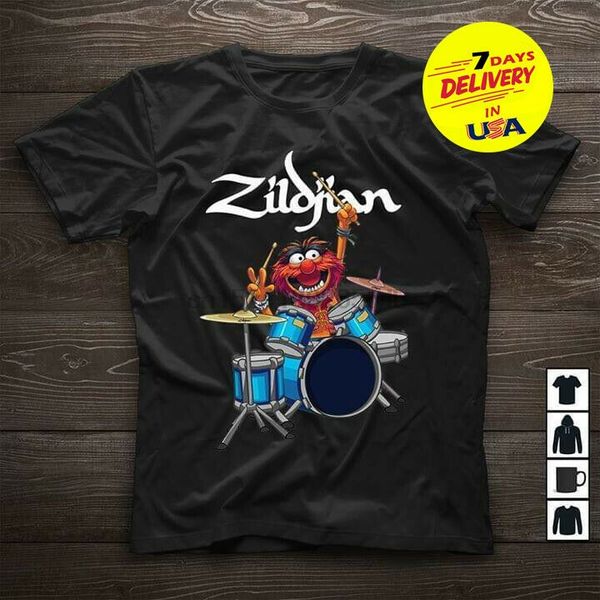 

the muppet show zildjian drums black men cotton t-shirt size s-3xl sport hooded sweatshirt hoodie