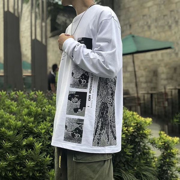 

2021 new ss cavempt c.e potentialities t shirt men women reflective long sleeve t-shirt tees h3lf, White;black