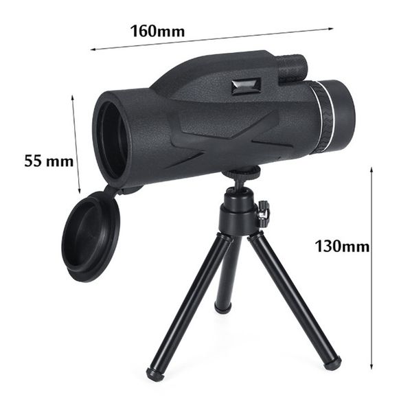 

80x100 portable monoculars night vision hd mobile phone telescope with phone clip tripod for watching traveling hiking