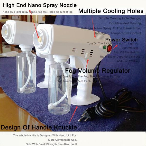 

280ml hair spray nano mister hair steamer coloring nano steam gun care spa humidifier tank blue mixed vapor