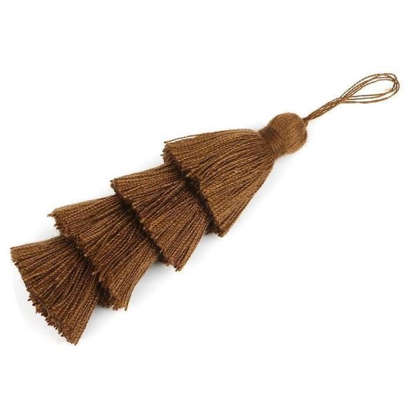 

1pc 4 layers polyester cotton tassel trim 8cm silk tassels for home wedding decoration diy sewing curtains accessories h qylbib