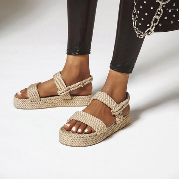 

sandals gladiator flat slip on straw summer women's shoes woman1, Black