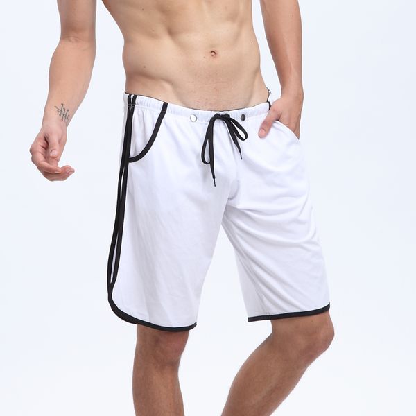 

cotton loose shorts breathable g-strings jocks straps inside homewear summer man sweat short outdoor, White;black