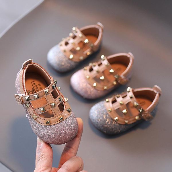 

kids shoes 2021 fashion leathers sweet children for girls toddler baby breathable pu out bow shoes baby