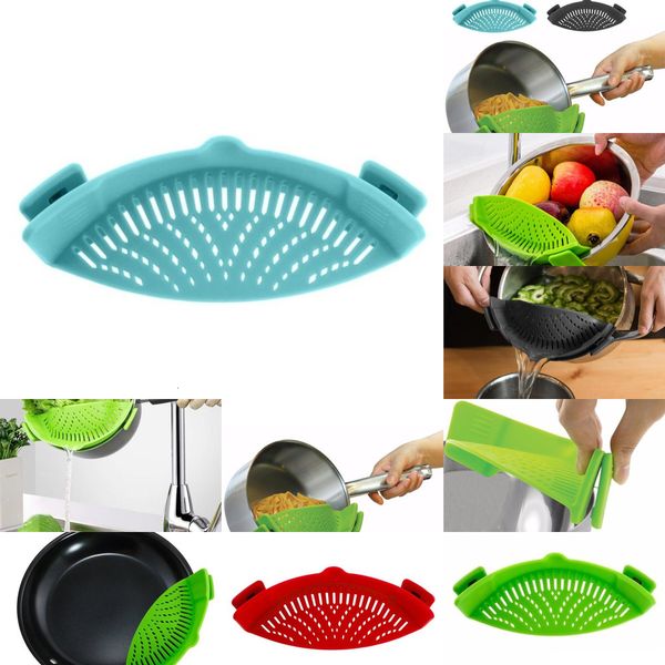 

kitchen silicone wash colander snap filter plate fruits rice vegetables and noodles washing draining board 1 njy7h