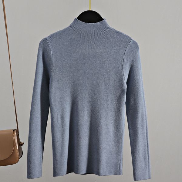 

2021 new thin flat knit women turtleneck sweater autumn winter pullovers long sleeve knitwear black white pull hiver hspo, White;black