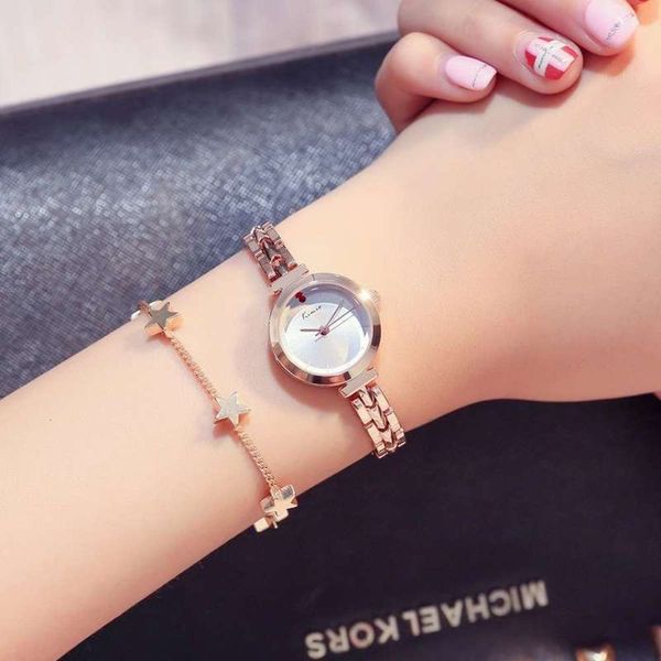 

women temperament fashion kimio chain simple small student quartz watch 6145 5vt0, Slivery;brown