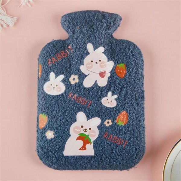 

cute water bottle portable teddy cashmere plush cold proof fleece bag for women hand warm water bottle safe explosion proof jllhnj