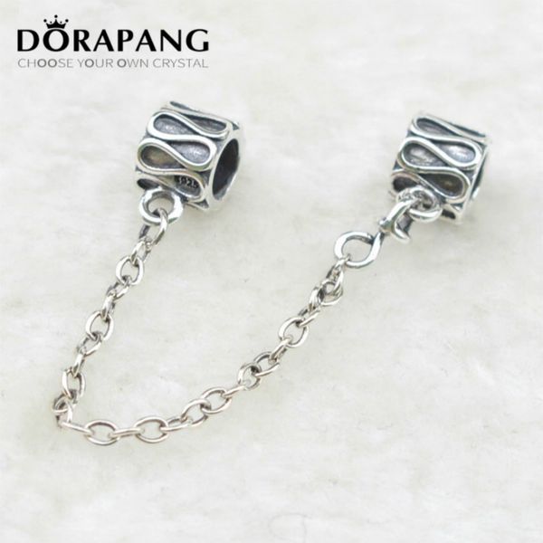 

2021 new 100% 925 sterling silver charm flower safety chain european floating charms silver beads fit snake chain bracelet diy jewelry 5001, Black
