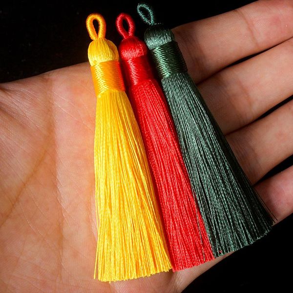 

2pcs silk tassel fringe hanging ring tassel trim pendant diy craft earring jewelry making garments curtains sewing accessories h jllhje