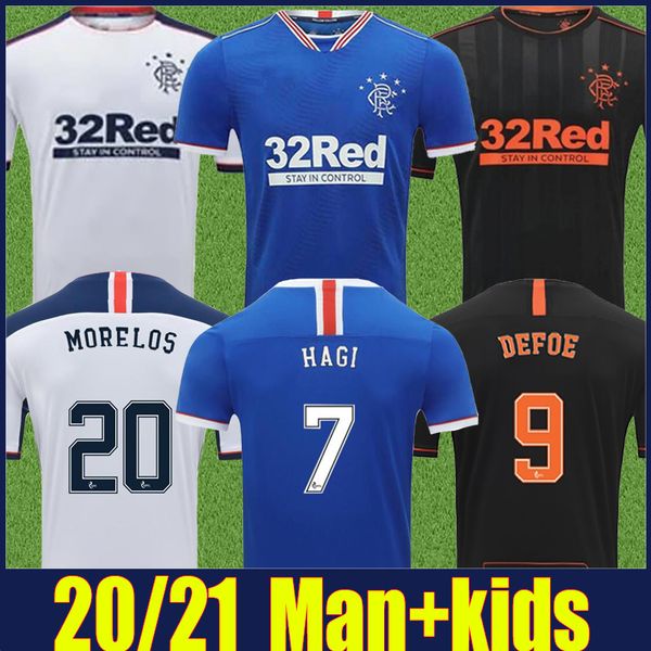 

2020 scottish football club jersey man kids jersey kit morelos defoe hagi football jerseys roofe kent tavernier soccer shirts enfants, Black;yellow