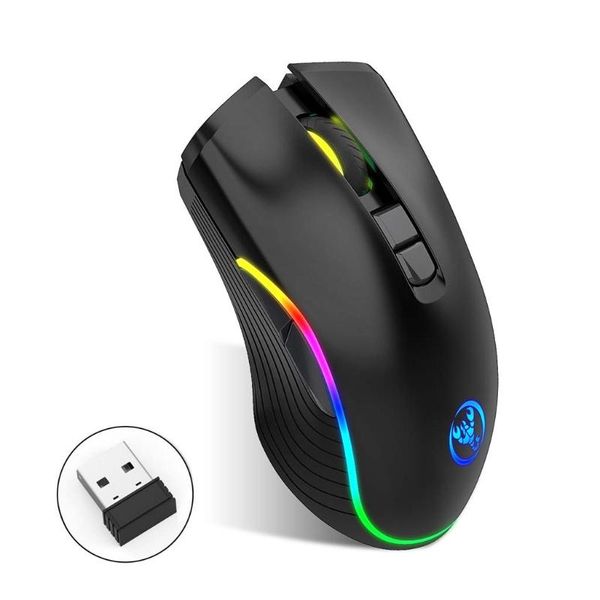 

mice 2.4ghz wireless gaming mouse rechargeable 2400dpi adjustable rgb gamer