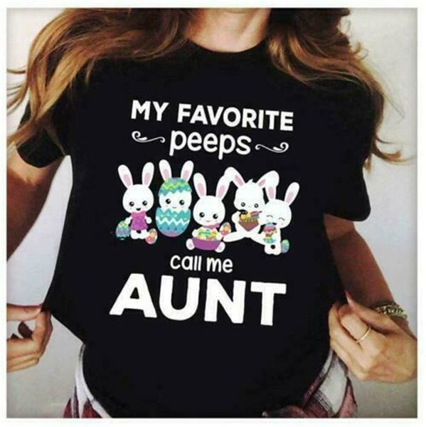 

my favorite peeps call me aunt ladies t-shirt black cotton s-3xl colorful tee shirt sport hooded sweatshirt hoodie