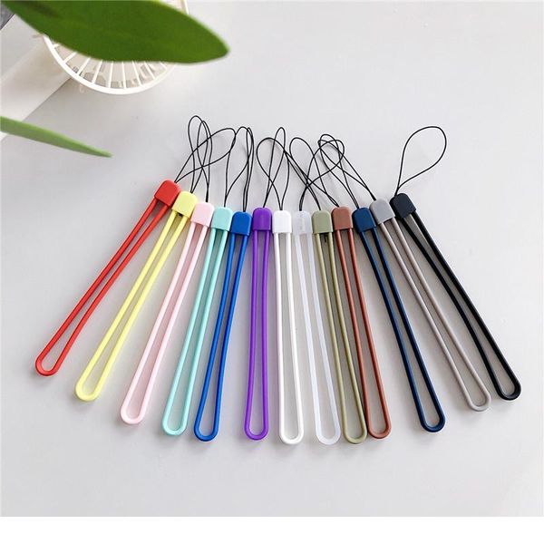 

shellnail soft rubber mobile phone charm strap sile string wrist lanyard for keys for iphone samsung finger ring jllaqg