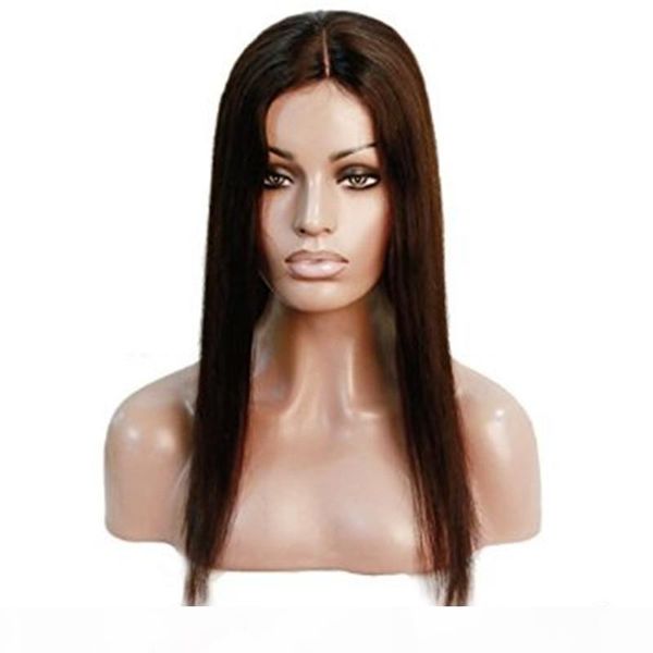 

горячие продажи или его часть бразильской деве волос 100% полные парики шнурка upart ткачество sedosas прямой парик glueless full of my шнур, Black;brown