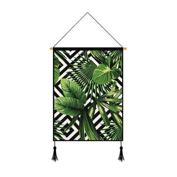 

1pc decorative tropical plant painting pendant hanging picture ornament for home