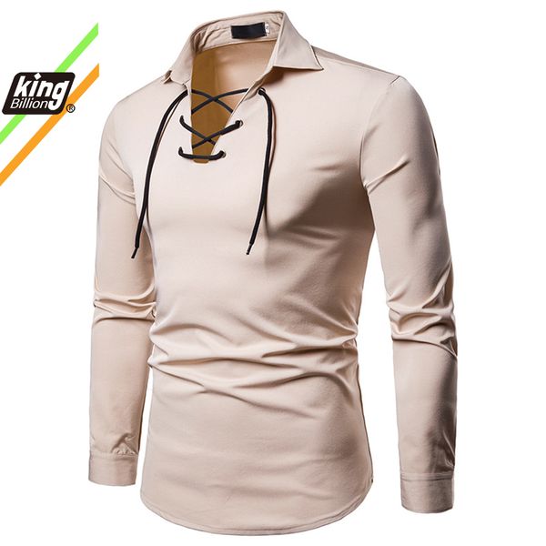 

2021 new autumn/winter warm quality material long sleeved shirts button collar smart casual for men shoelace design ff3i, White;black
