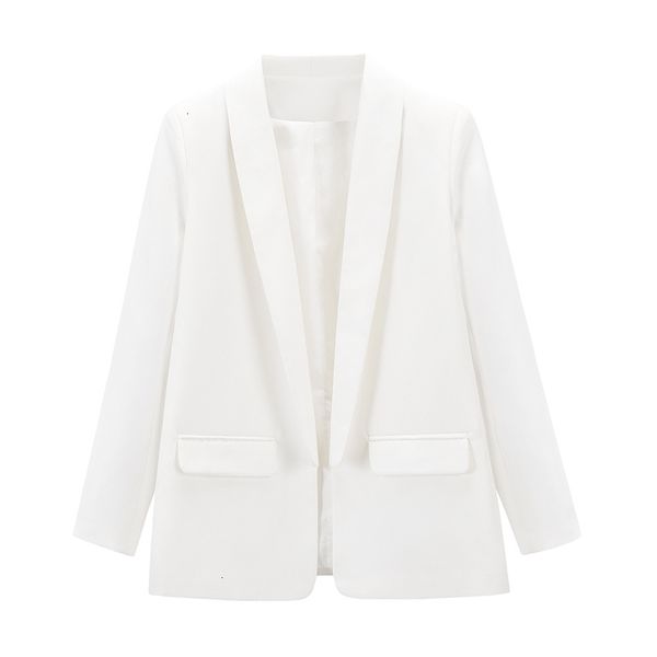 

2021 female office suit autumn jacket long blazer european america new fashion or professional temperament thin coat 2xzo, White;black