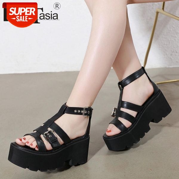

doratasia new street black dress platform sandals 2020 fashion summer rome sandals women high block heels shoes woman #ow4c