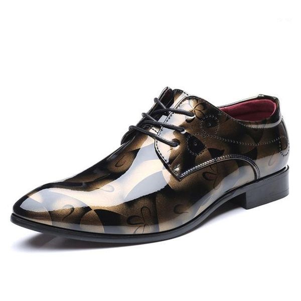 

dress shoes men patent leather oxfords mens formal pointed toe chaussures hommes en cuir big size men1, Black