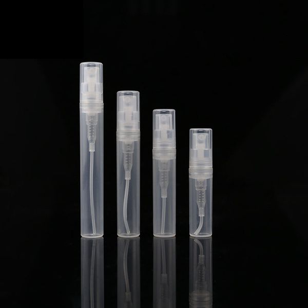 Tester ricaricabile da 4 ml 5 ml fiala piccola 2 ml mini profumo per bocca in plastica snap on nebbia campione spray flaconi neri da 3 ml