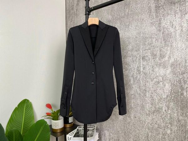 

2020 new ladies fashion long sleeve lapel solid color coat 0807, Black;brown