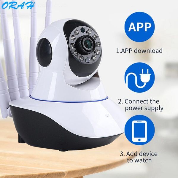 

5 antennas intercative indoor wireless security wifi ip camera home cctv surveillance camera 1mp 360eyes smart life night vision1