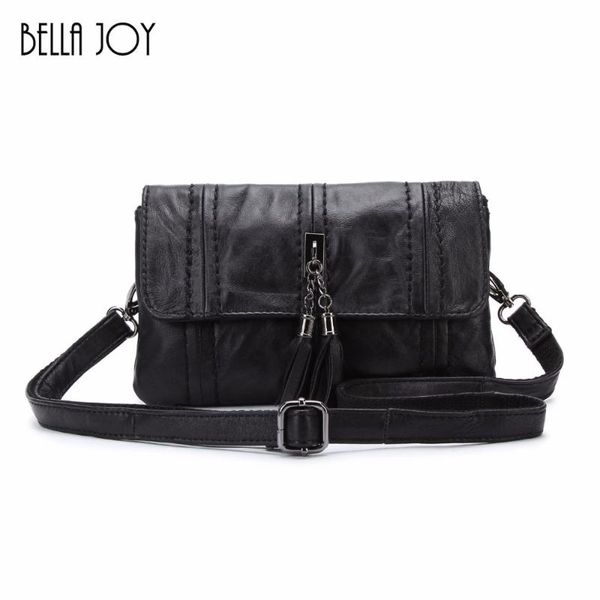 

bella joy vintage small crossbody bags for women genuine leather tassel handbags and purses female clutches